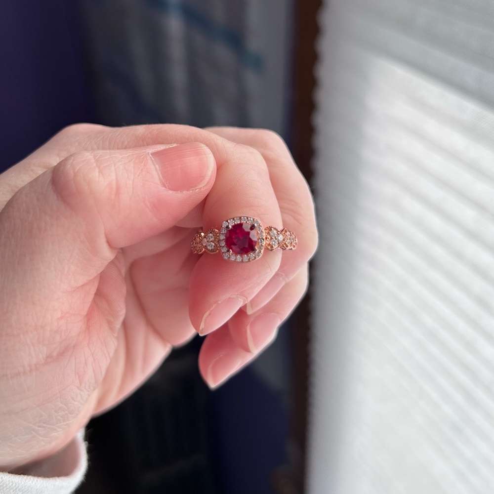 Ruby Rose Gold Ring